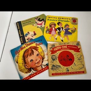 Four vintage records Happy Time Little Golden